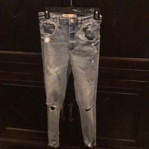 COPY - Light colored distressed ultra high waiste…